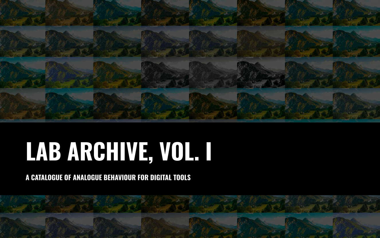 Lab Archive, Vol. I cover